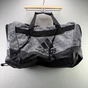 Adidas Gray/Black Duffel Bag – Medium Size Gym or Travel Bag